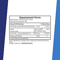Vista 2 de Superior Source Tableta multivitamínica de ácido fólico B12/B6, 1000 mcg/2 mg/800 mcg, 60