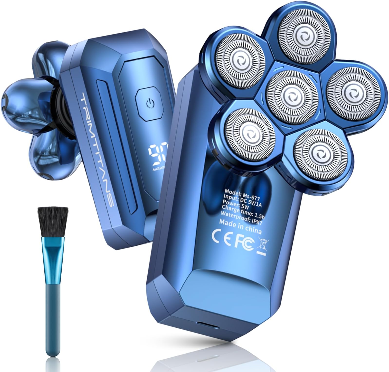 Amazon.com: TRIMTITANS 6D Head Shaver for Bald Men - Detachable Wet/Dry ...