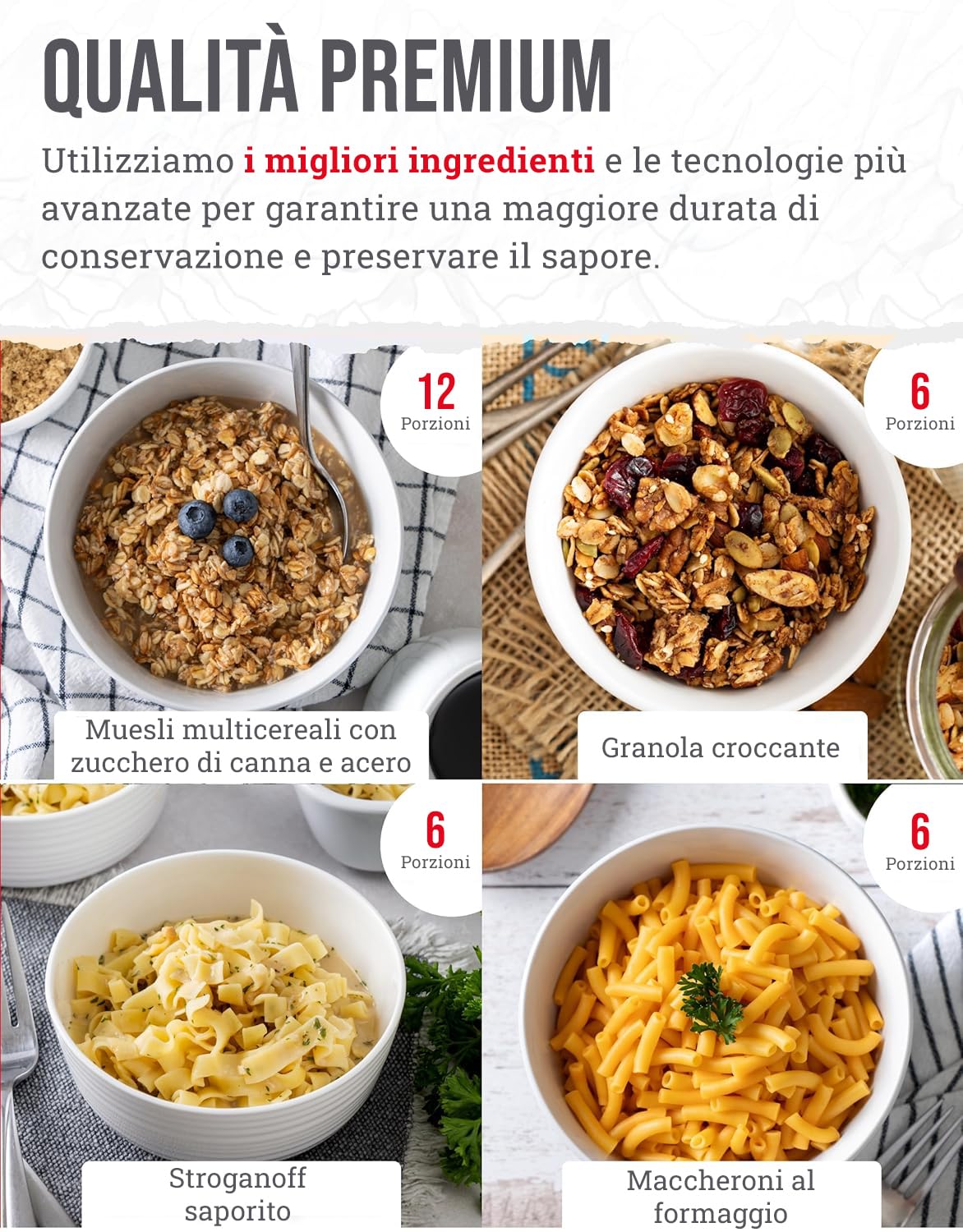 ReadyWise, 60 porzioni, colazione, pranzo e cena, borsa asciutta Grab & Go, liofilizzato, fino a 25 anni di conservazione, cibo d’emergenza