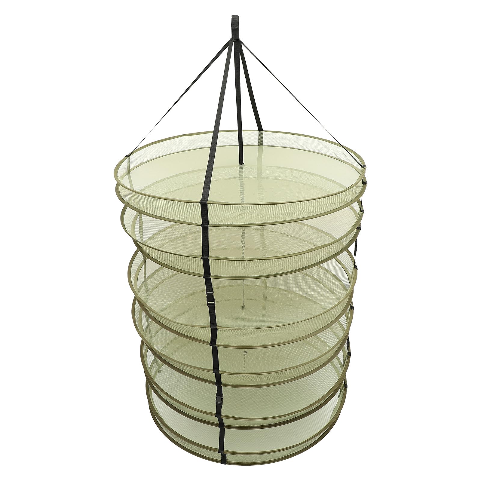 Red de secado de plantas y hierbas de 6 capas con anillo de acero flexible exterior