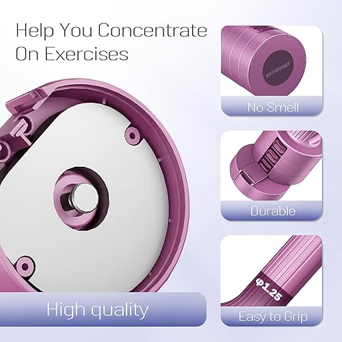 Miniatura 6 de EAST MOUNT Juego de 2 mancuernas ajustables de 5 libras, peso libre total de 10 libras, peso libre 6 en 1, pesas de mano para mujer, para el hogar,