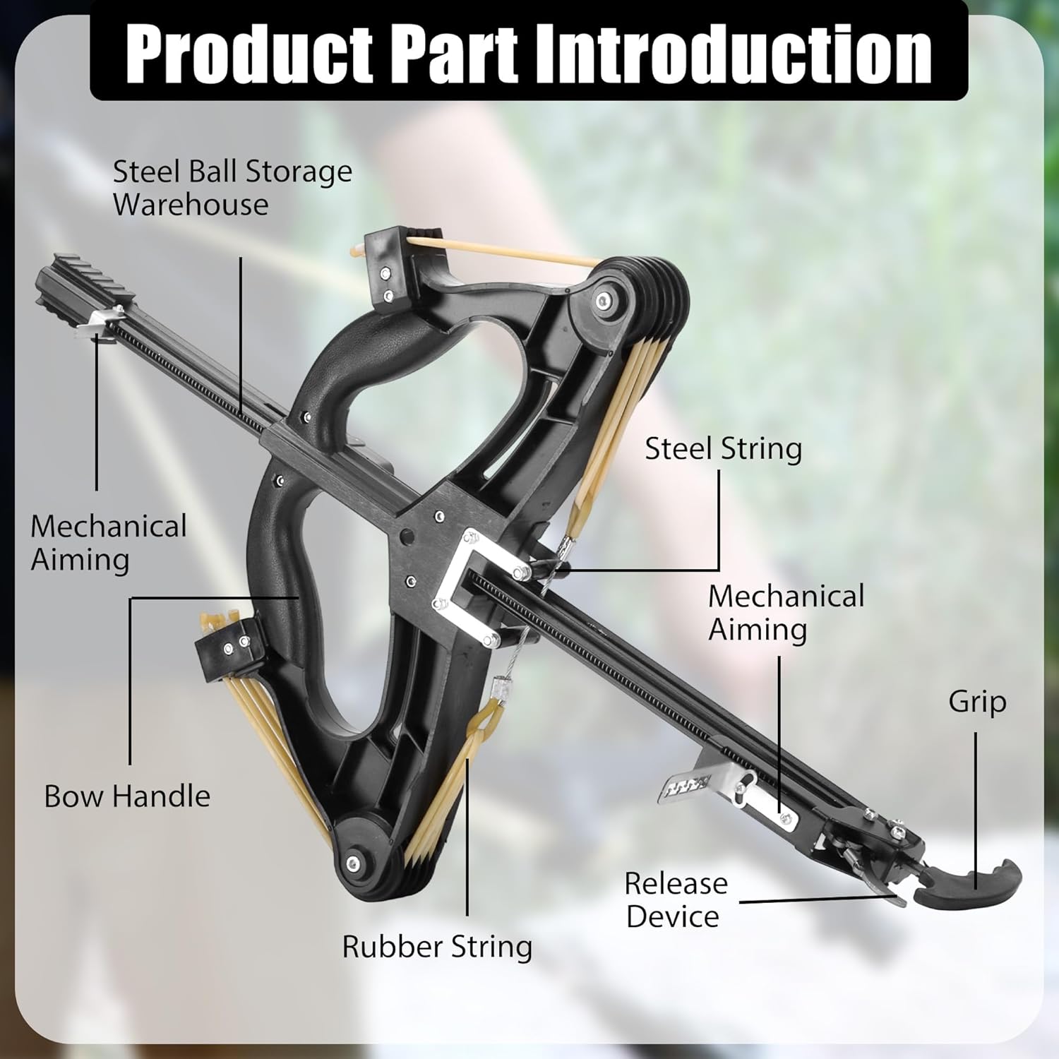 Steel Ball Compound Bow Set for Adults, 40-Round Continuous Shooting, Right-Handed Ball Bearing Hunting Bow with Mechanical Sight & Pulley System