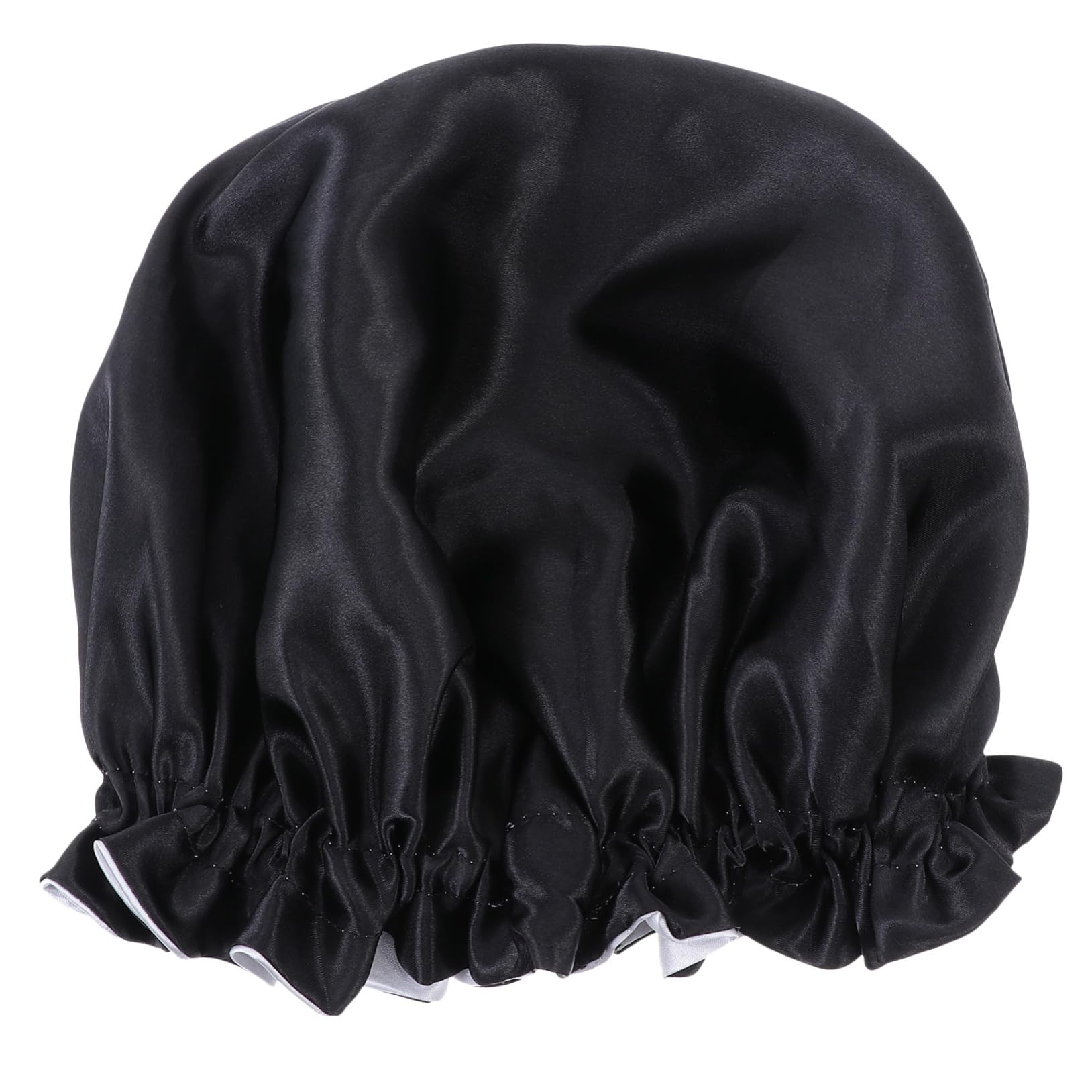 BESPORTBLE Comfortable Hair Care Cap Bath Hat Chemo Cap Sleep Bonnet Fashion Shower Black