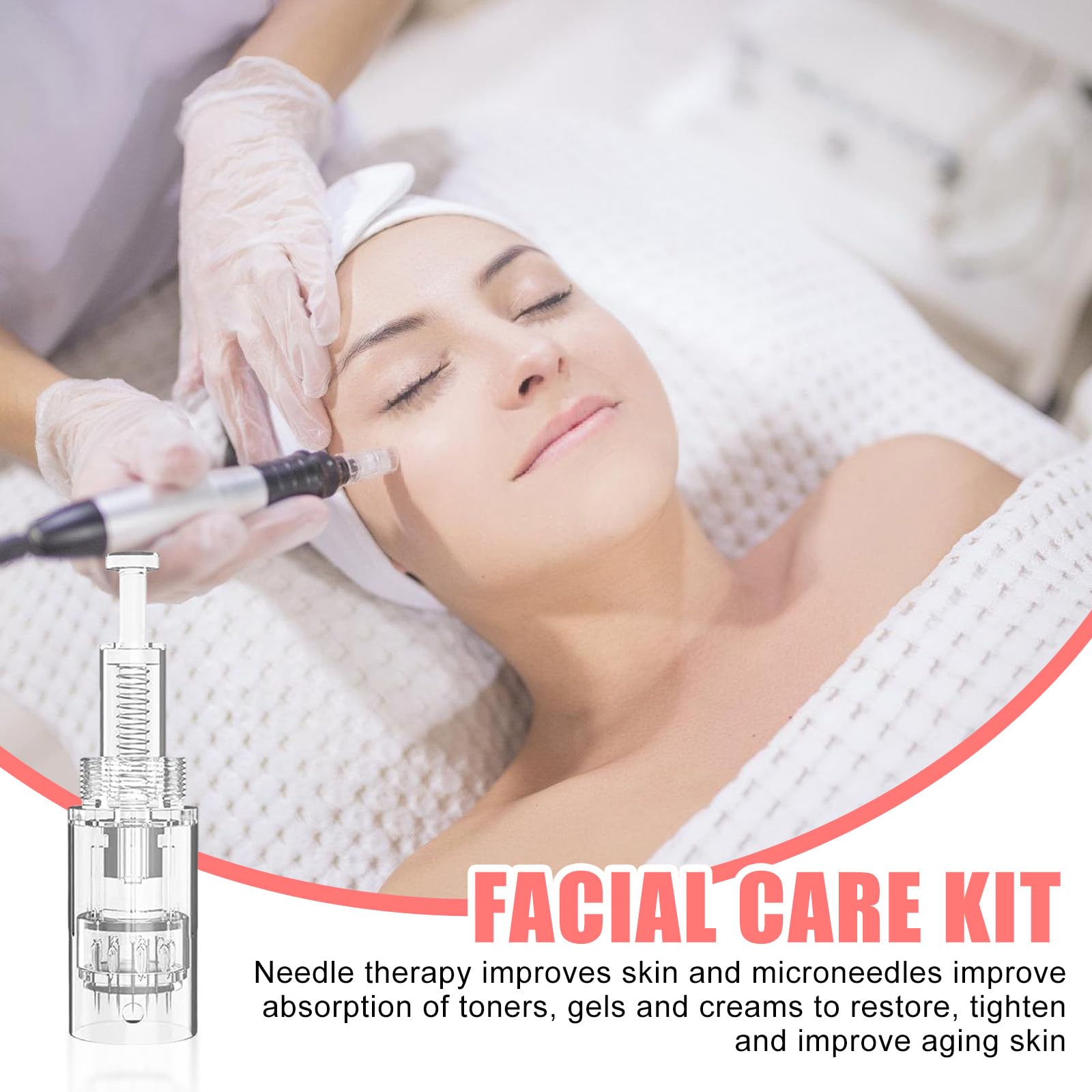 30 agujas de microneedling, repuesto Derma Pen, 24 pines, Micro Nano Agujas, cartuchos de repuesto para microagujas, cartuchos de repuesto para microagujas Dermapen Microneedling dispositivo Agujas de