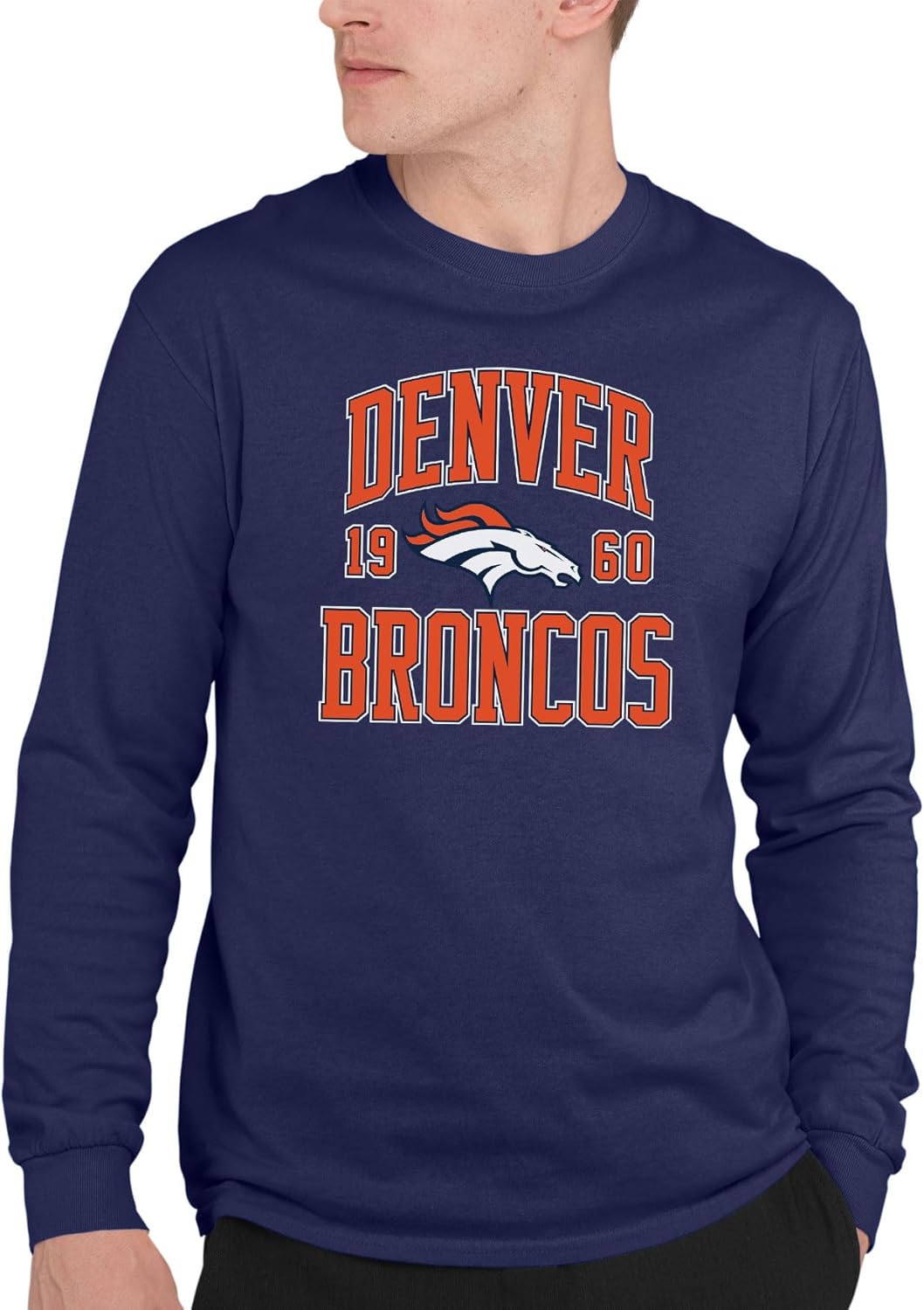 Hybrid Sports NFL - Established - Officially Licensed Adult Long Sleeve Fan Tee for Men & Women