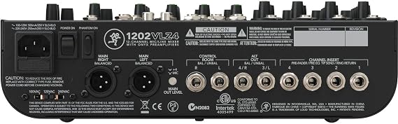 Mackie 1202VLZ4 12-Channel Compact Mixer Bundle with 2x Mophead 10-Foot TRS Cable, 2x 10-Foot XLR Cable, 1/4 to 3.5mm Adapter, 4x Cable Ties and Microfiber Cloth