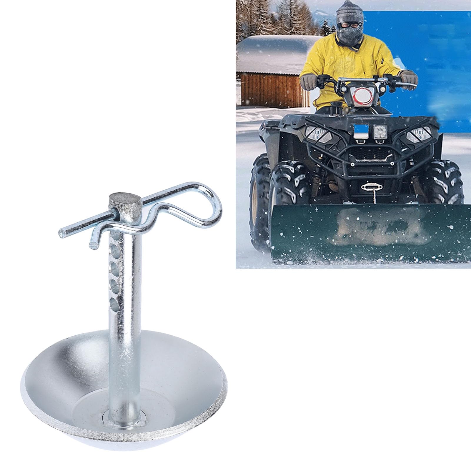 2208864 Protecteur de Lame de Protection Lame de Chasse-Neige, Chaussures Rechange avec Rondelle Broches, Chaussures Protection Réglables à Dégagement Rapide pour Polaris ATV UTV