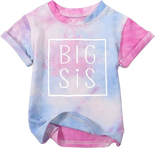 MNLYBABY Big Sister - Camiseta de manga corta para bebé y niña, promocionada a hermana mayor