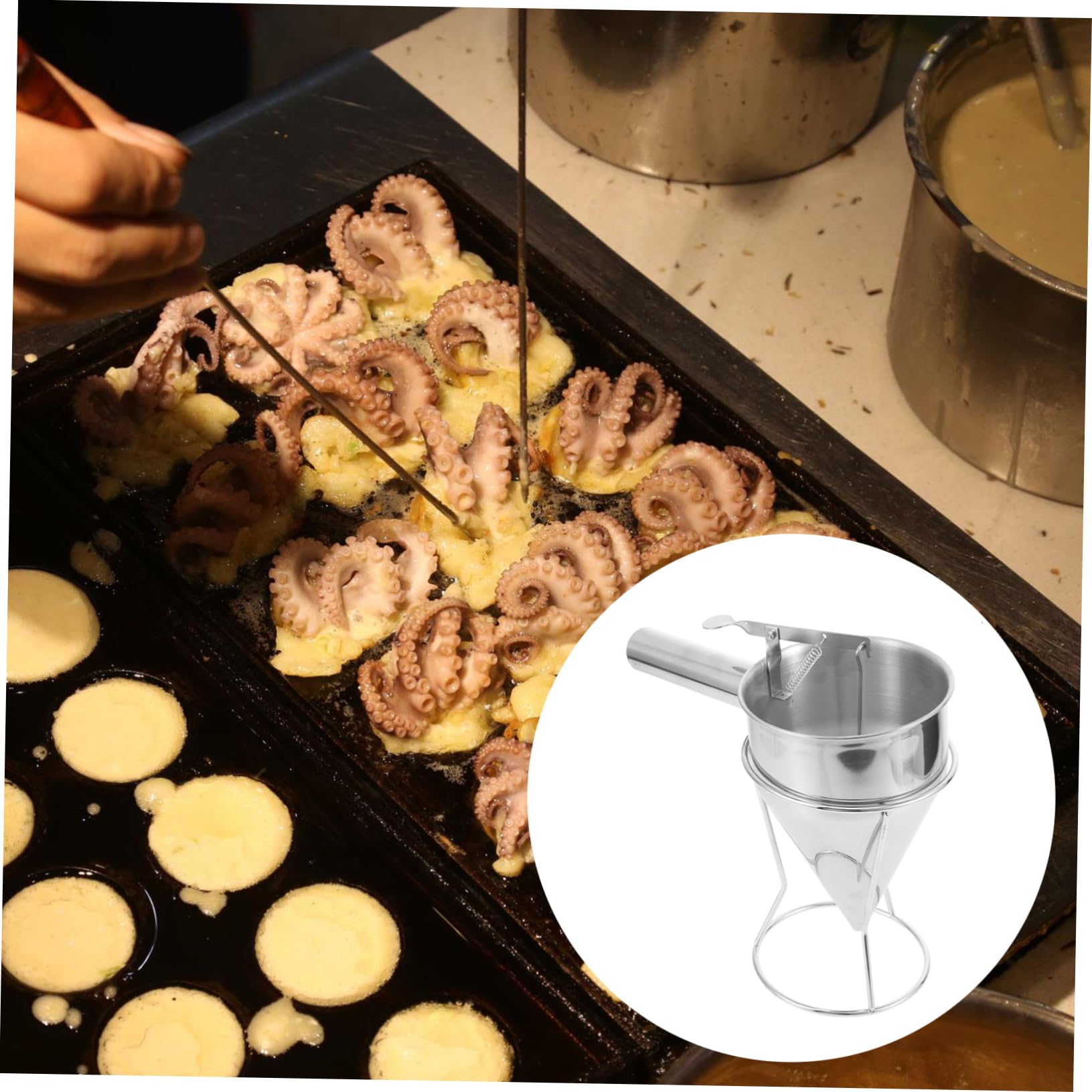 IMIKEYA Imbuto Piccolo in Acciaio Inox Imbuto per Cucina Distributore di Pastella Impasto Strumento per Preparare Biscotti e Torte