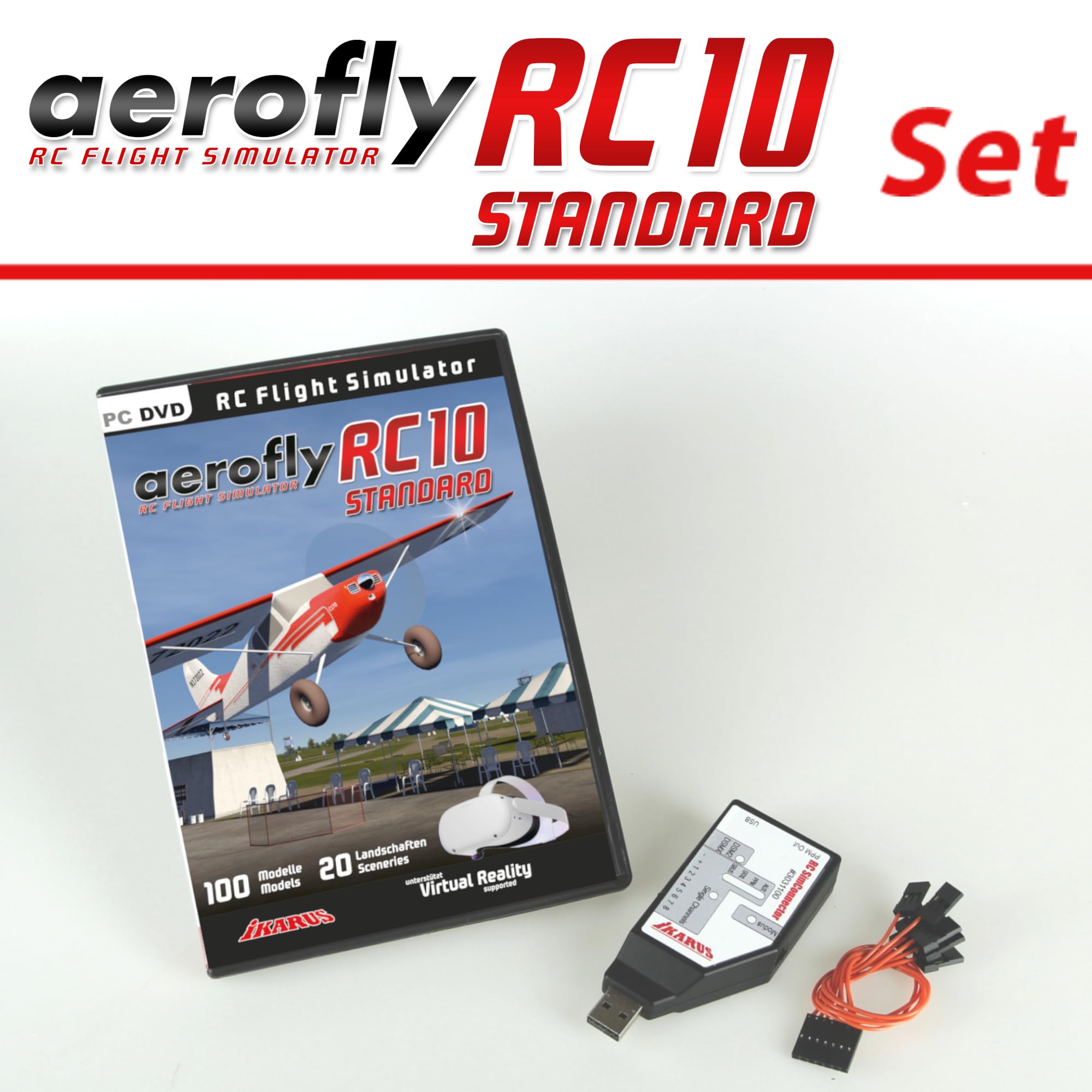 aeroflyRC10 STANDARD auf DVD für Windows mit RC Sim-Connector