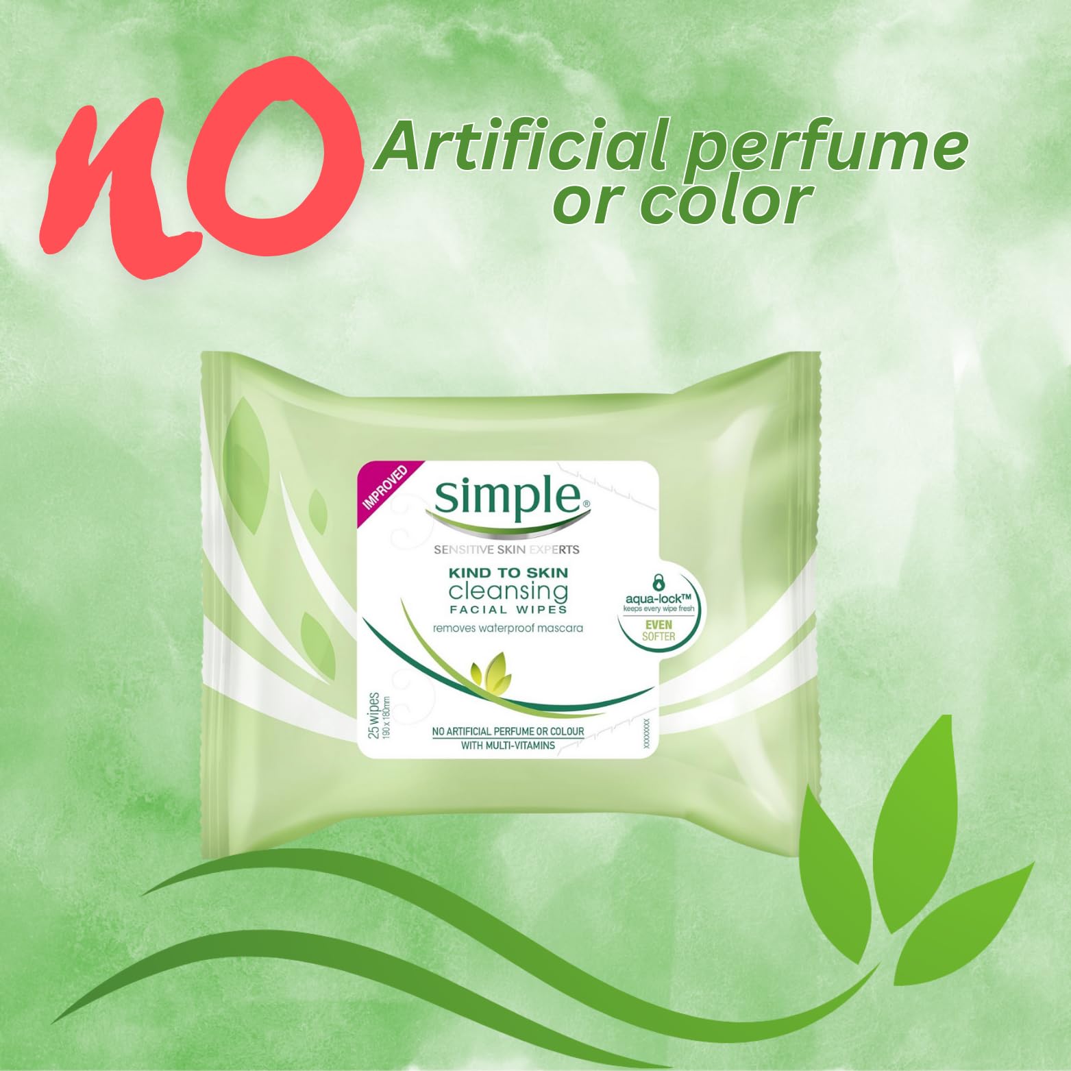 Kind To Skin Cleansing Bundle with 25 Simple Facial Wipes For Sensitive Skin - Home & Hatch Bundle (Pack of 4) - Image 4