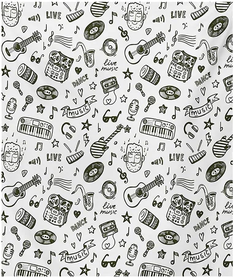 Fleece Throw Blanket, Doodle Bed Blankets Twin Size, Cinema Items Combined in an Abstract Style Popcorn, 60 x 80inches, Suitable The Journey Decoration Living Room Office