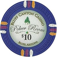 Vista 6 de Claysmith Gaming Bluff Canyon Poker Chip - Compuesto de arcilla pesada de 0.48 oz, paquete de 50