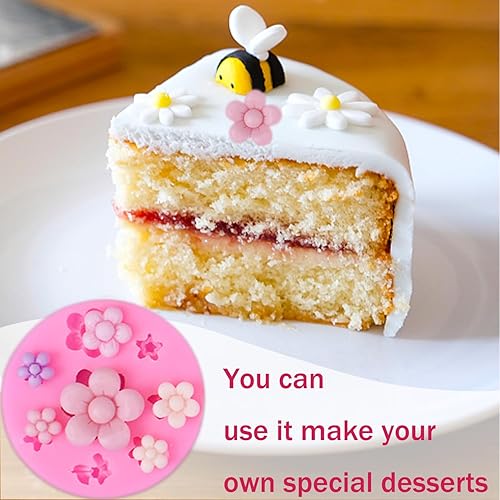 Miniatura 6 de 5 moldes de silicona para dulces, mini margaritas de fondant de chocolate para decoración de pasteles, moldes de arcilla polimérica pequeños, molde