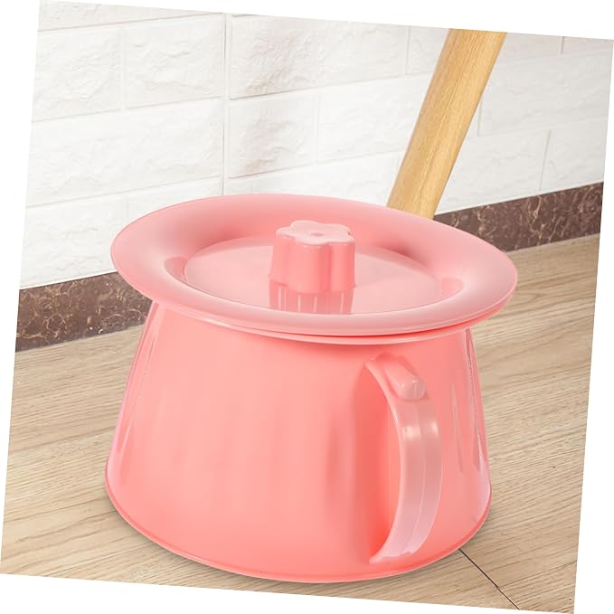 Orinal portátil liviano con tapa para hogar y viaje miniatura 3