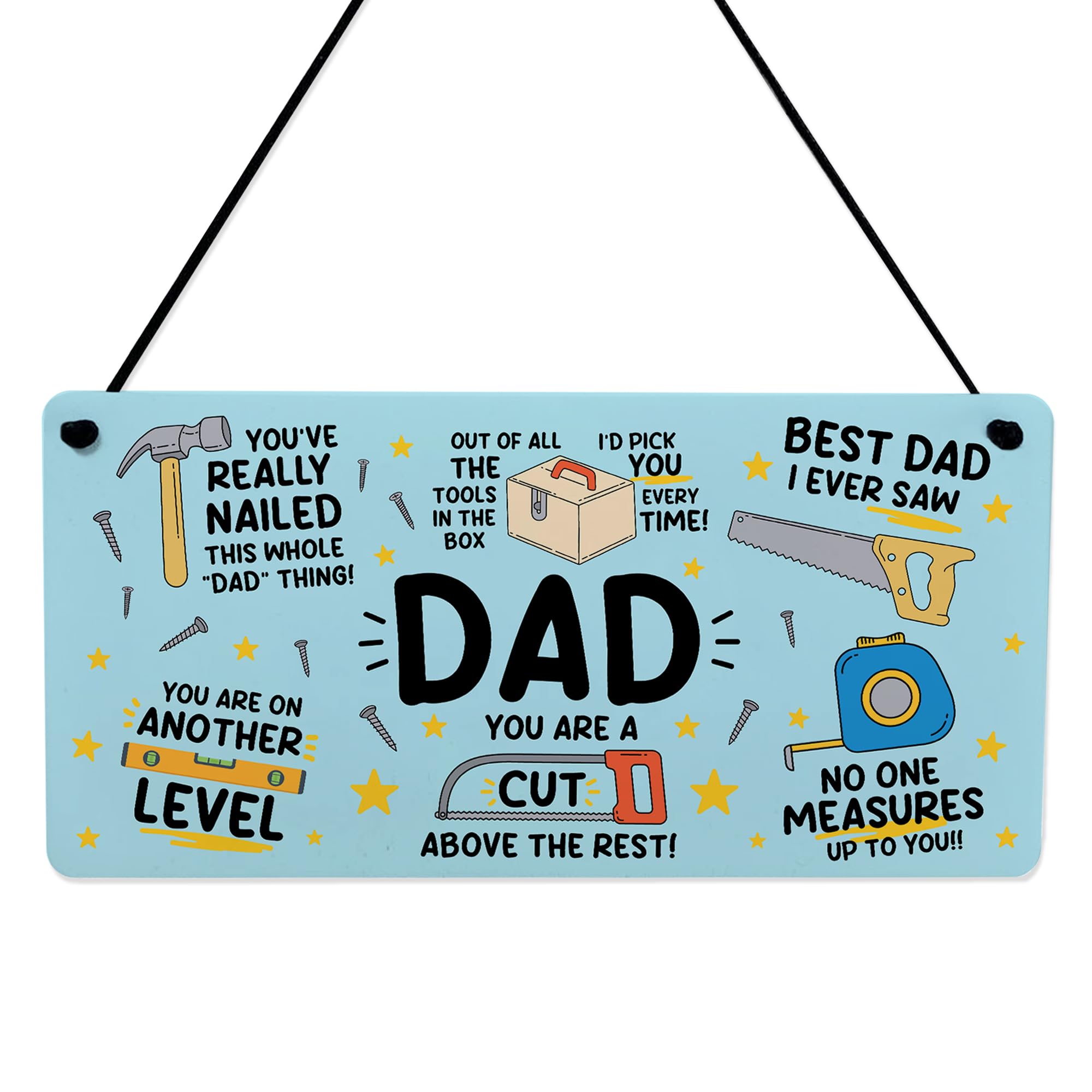 Red Ocean Fathers Day Birthday Gift For Dad Funny Hammer Tools DIY Dad Gift Birthday From Daughter Son Humour Thank You For Him Keepsake
