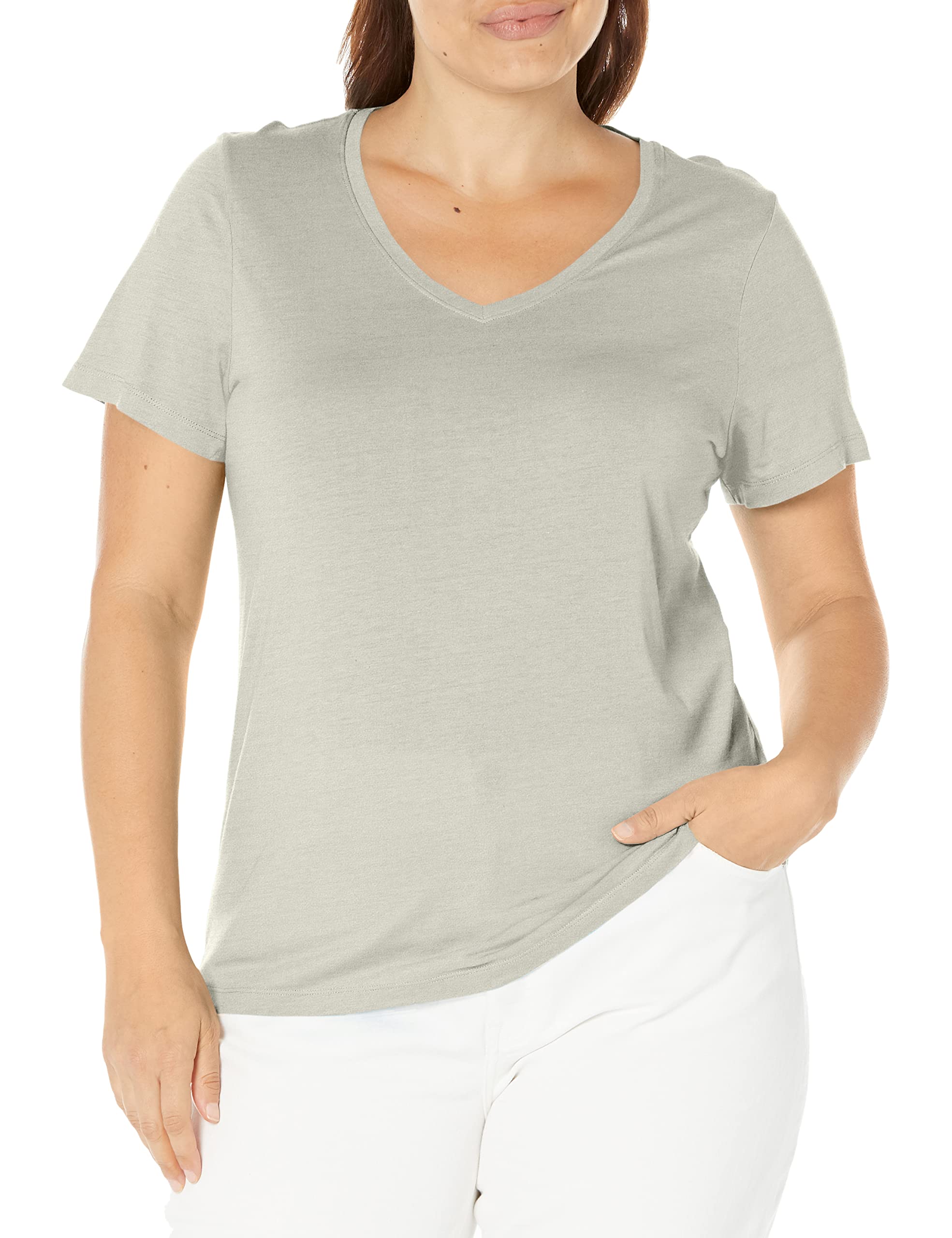 HUE Women's 3/4 Sleeve V-Neck Sleep Tee