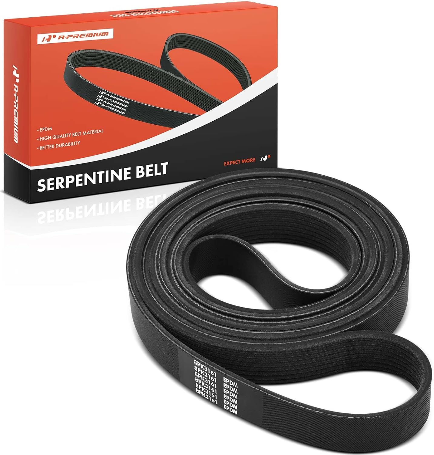 A-Premium 124.45 Inch Engine Serpentine Drive Belt Compatible with Ram 2500 3500 2019-2024, 4500 5500 2019-2023, 6.7L