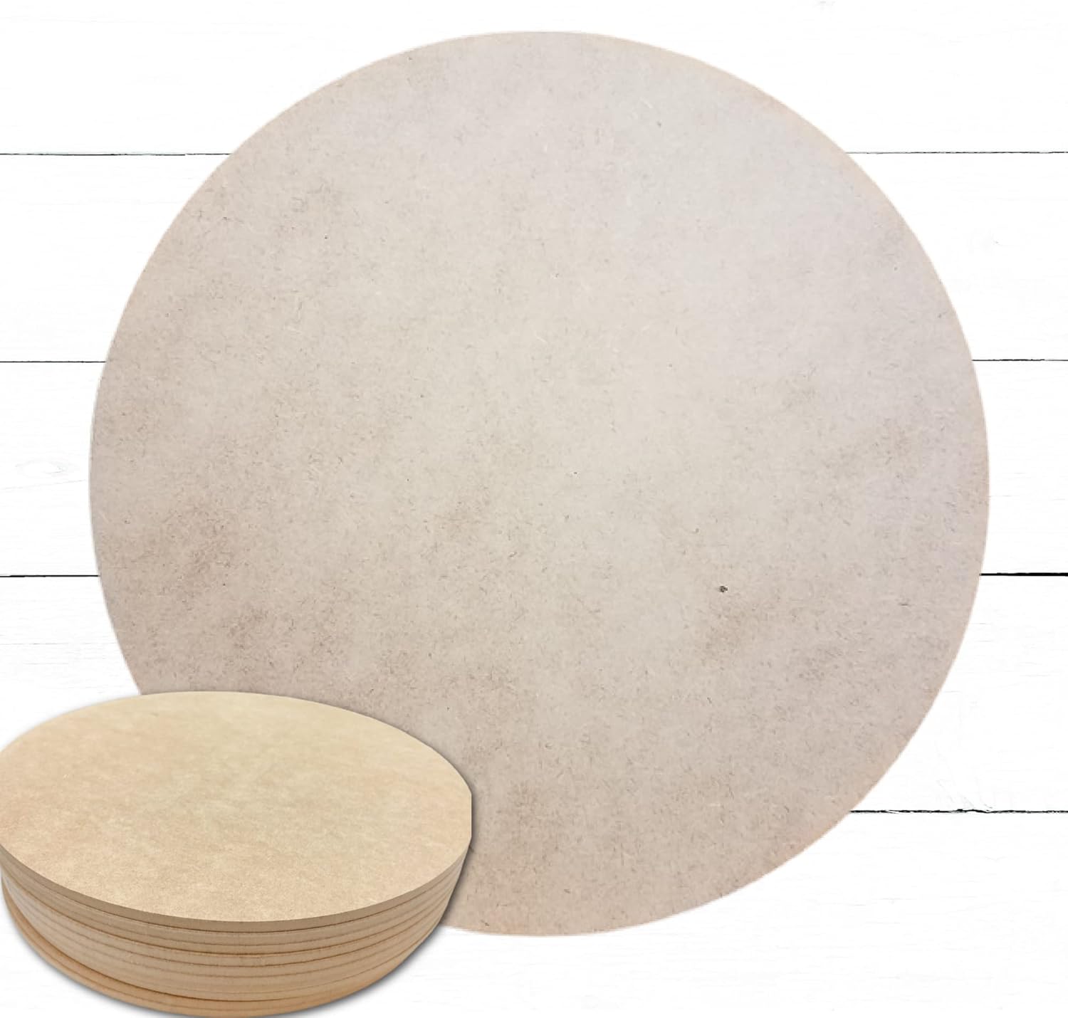 Set of 10-16" x 1/4" Wooden Circle Shape, Unfinished Wood Craft, Build-A-Cross