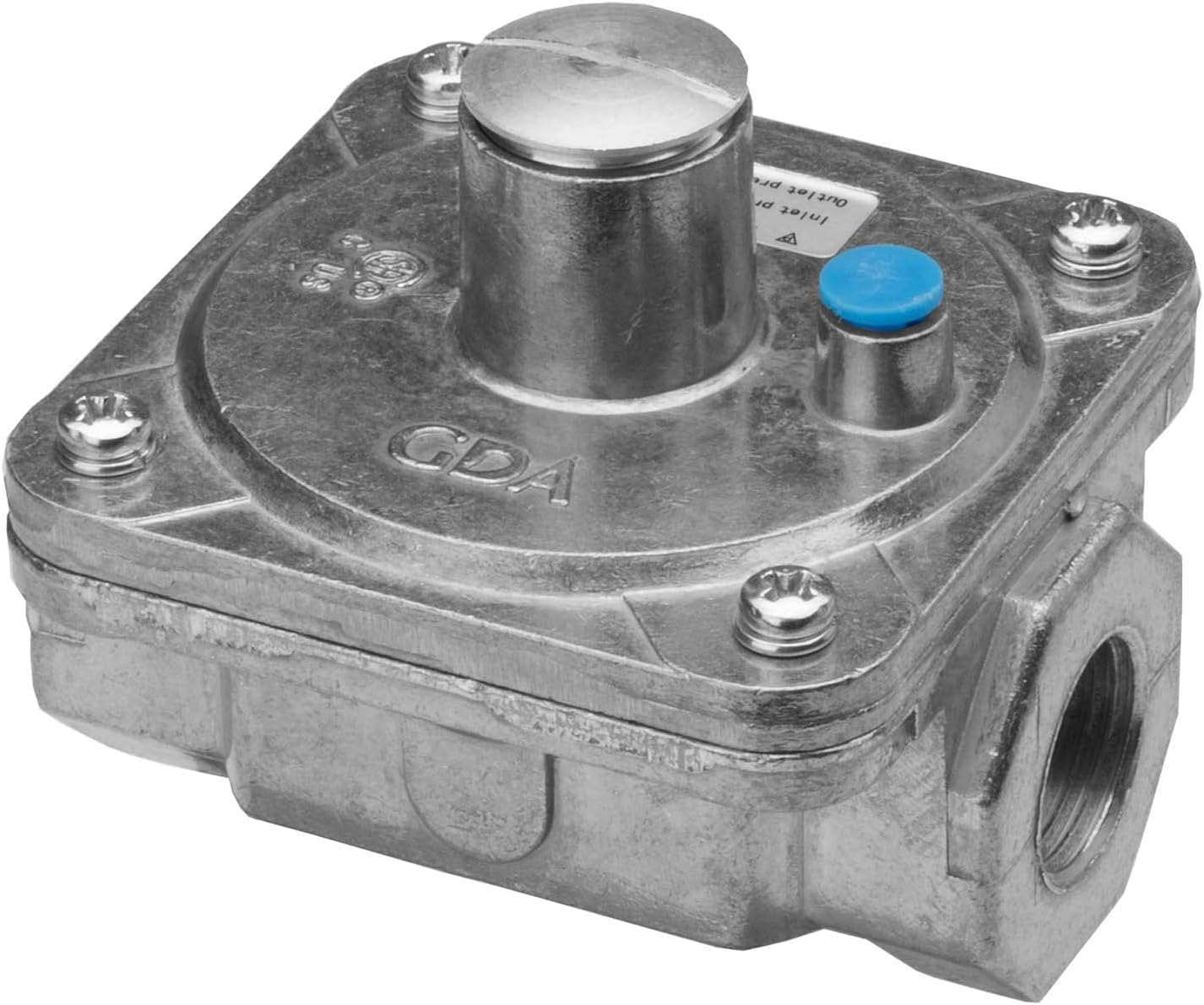 Adjustable Natural Gas Regulator for Gas Fire Pits, 3" to 6" WC Output, 1/2 PSI Input, 1/2" NPT, Designed for Outdoor Natural Gas Fire Pits, Fireplaces, and Grills