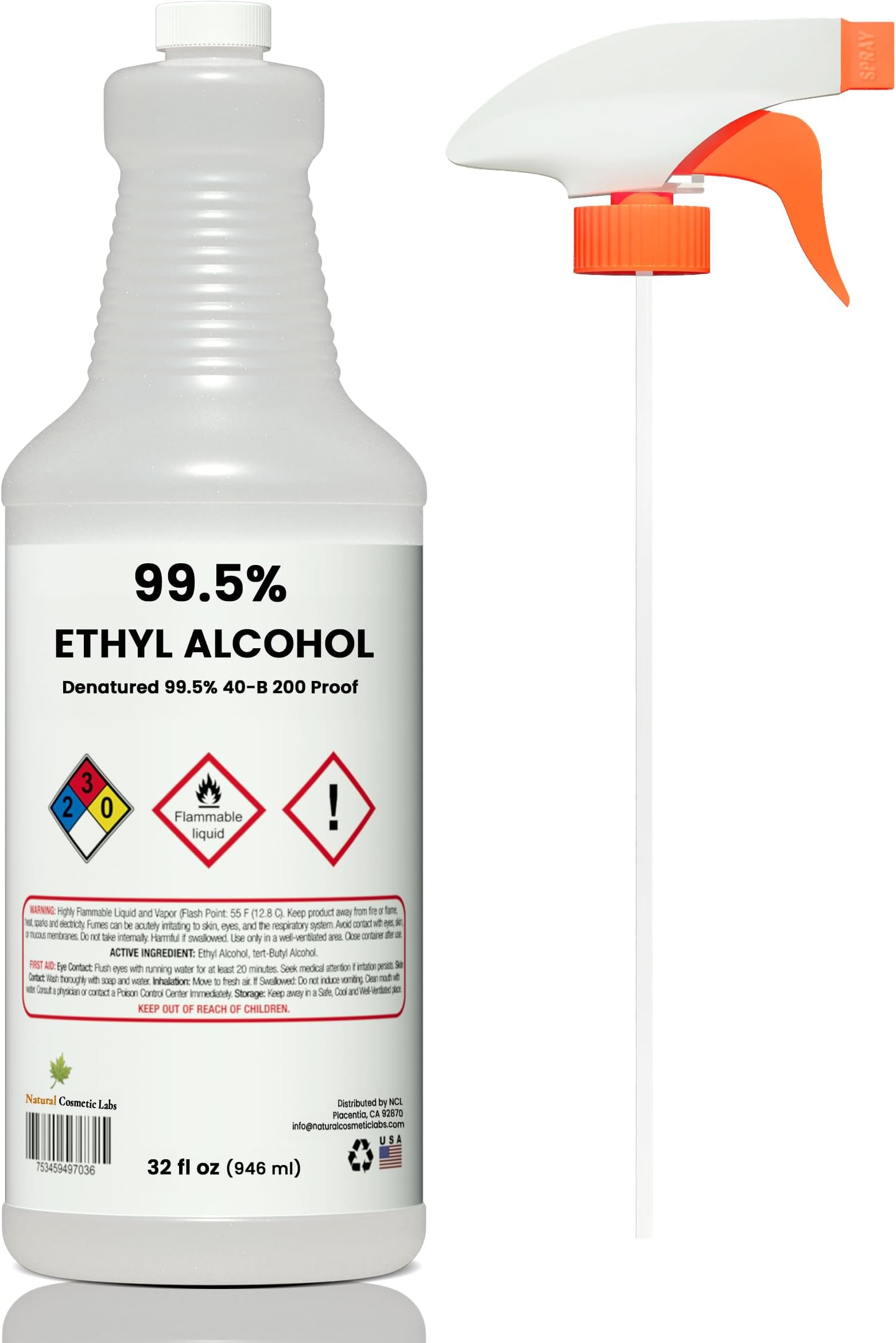 Ethyl Alcohol 99.5% Denatured 40-B 200 Proof Alcohol