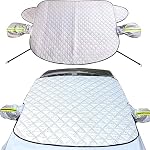 Pare-brise de voiture Snow Couverture pour glace et Snow 80 * 51 grande garde de givre d'hiver épaisseur glace Snow Protecteur Couvertures avec Miroirs Side Couvres imperméables à l'eau Couvre-poussière par tous les temps XL