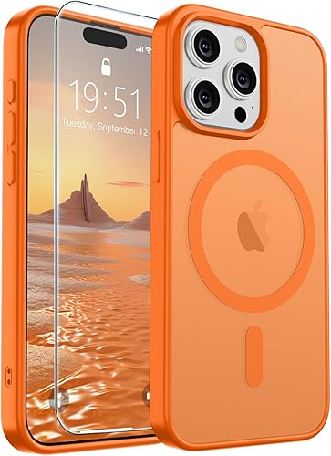 Miniatura 167 de SUPFINE - Funda magnética para iPhone 14 Pro Max (compatible con MagSafe), (protección contra caídas de grado militar de 10 pies), delgada, Negro