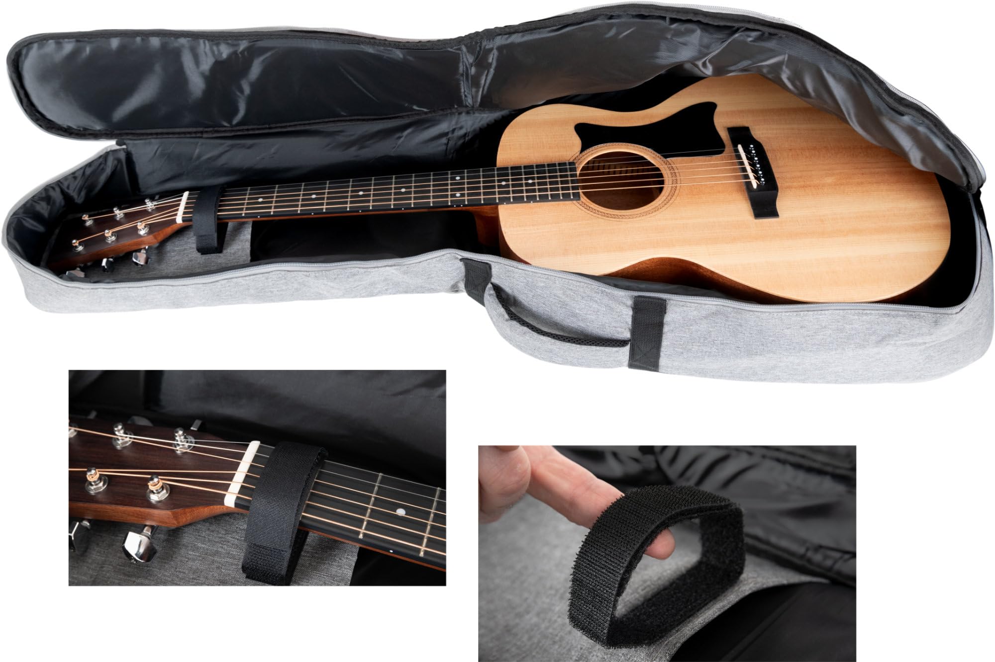 Shaman WGB-115 GY Premium-Line Custodia Per Chitarra Western - Materiale Esterno Idrorepellente E Resistente Strappi - Spallacci Imbottiti Regolabili E Tasca Frontale - Gigbag Con Manico Rinforzato