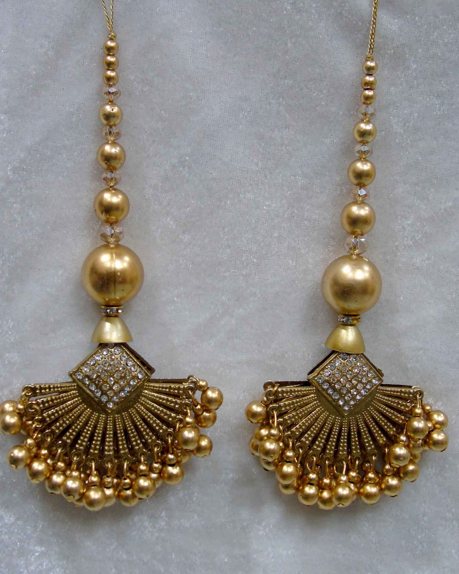 Strala Latkan Hanging Tassel Designer for Dress Lehenga Suits Blouses Bags Art and Craft (Pack of 2pcs) Design-59