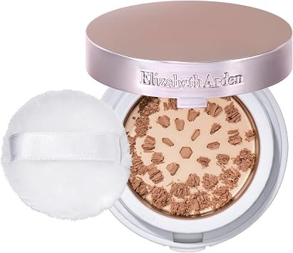 Elizabeth Arden Pure Finish Mineral Powder Foundation in Shade 6, 8.33g, Non-Drying, Skin-Brightening Powder, Sheer to Full Coverage, for Normal to Oily Skin