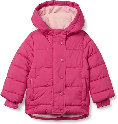 Amazon Essentials Girls and Toddlers' Heavyweight Hooded Puffer Coat, Water-Resistant