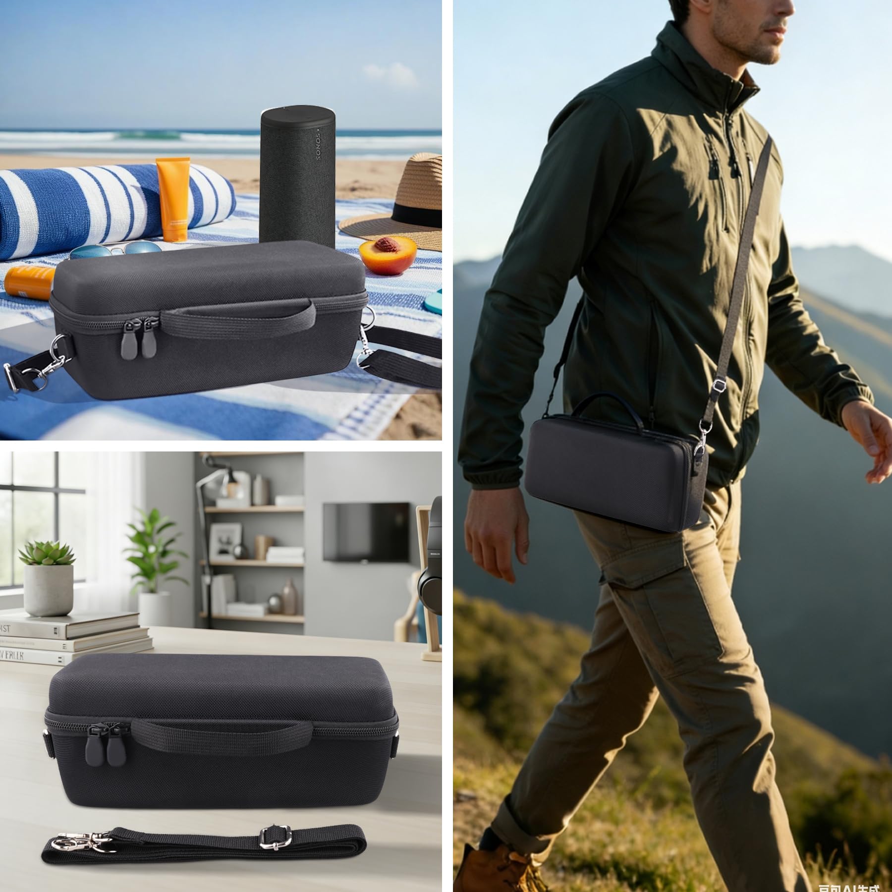 co2CREA cassa custodia borsa per Sonos Play Altoparlante Portatile, Compatibile con il supporto di ricarica(solo scatola,Case Only)
