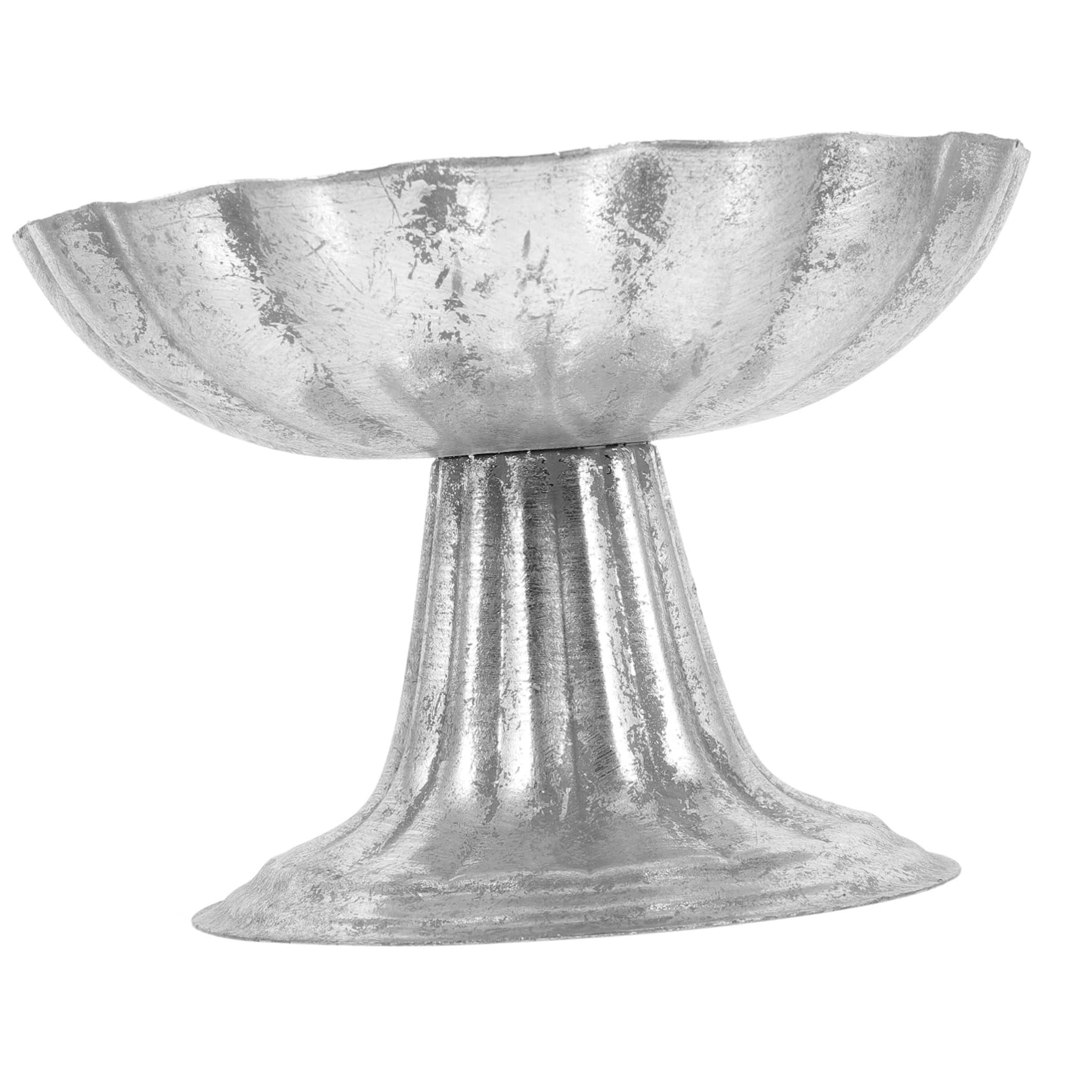 HOLIDYOYO Coffee Table Tray Iron Silver Fruit Tray Candy Dish Dried Fruit Tray