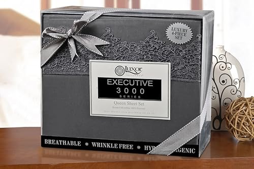 Miniatura 4 de Luxor Treasures Impressions serie 3000 bordado de encaje elegante resistente a las arrugas