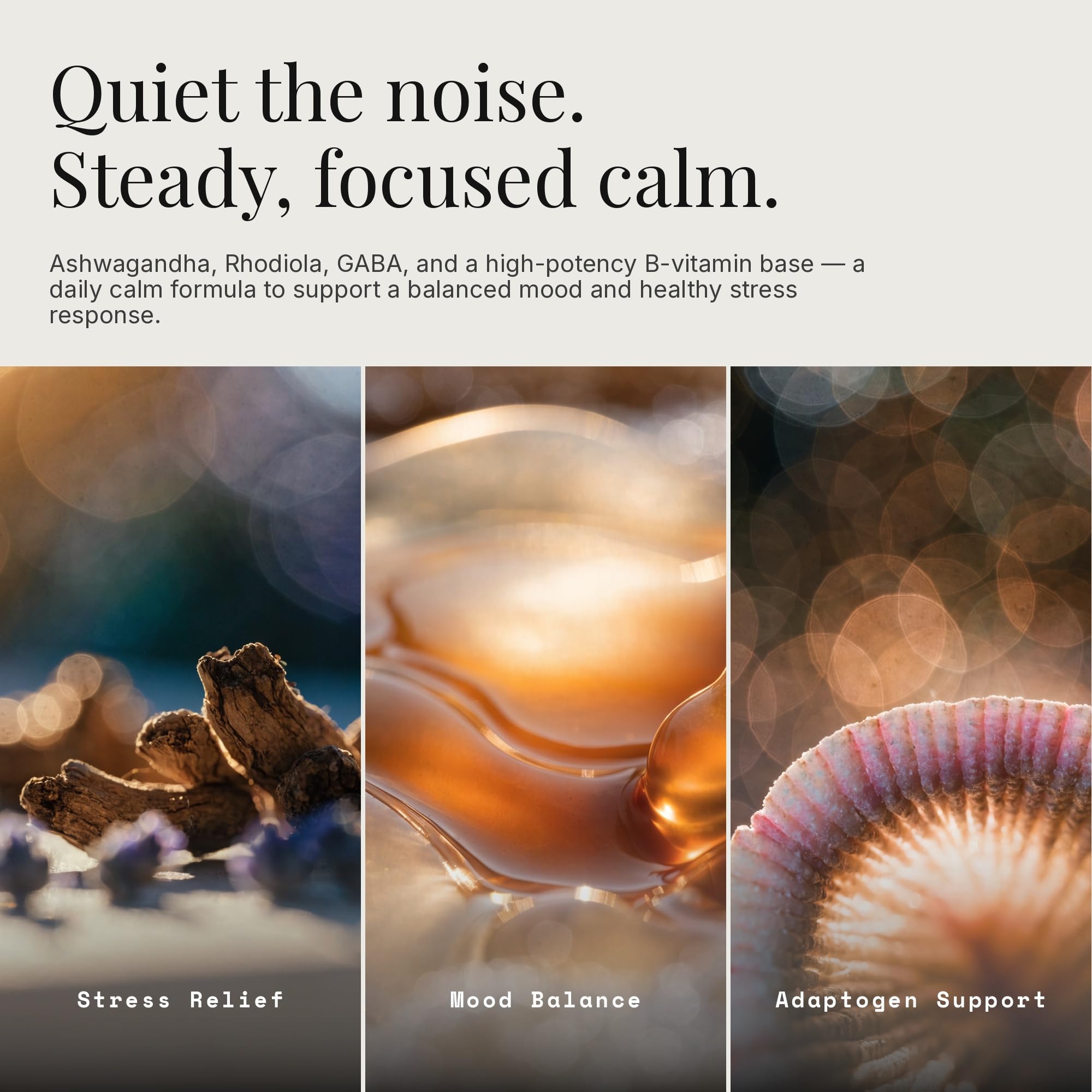 Calm Mind Stress Support Supplement with Ashwagandha, GABA, L-Theanine, 5-HTP, Rhodiola, B-Vitamins, Magnesium - 24 Ingredients - 60 Capsules — Amazon image 4