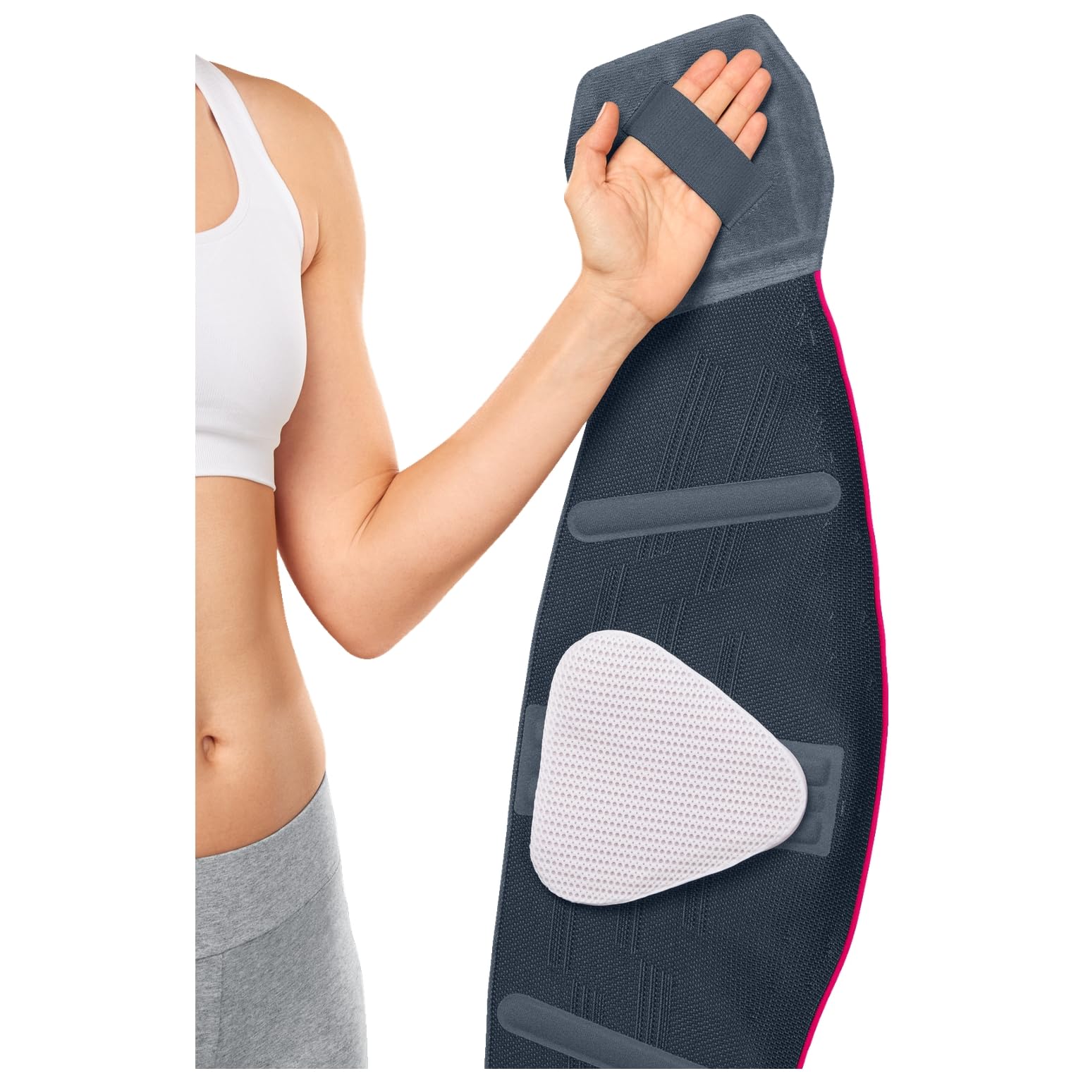 medi Lumbamed Plus vendaje de espalda para mujeres - Órtesis lumbar de soporte para estabilización con almohadilla Vario-Flex - Color: Plata - Tamaño: IV - Regulación de humedad y transpirable