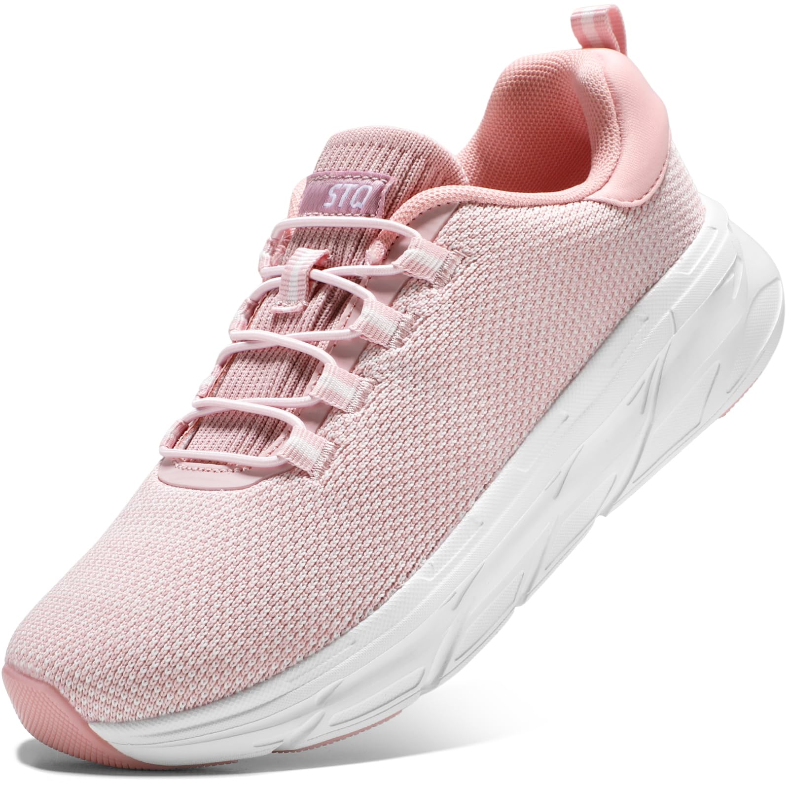 STQ Women's Slip On Walking Shoes Breathable Running Cushion Tennis Shoe Non-Slip Comfortable Breathable Workout Gym Sports Athletic Sneakers with Arch Support