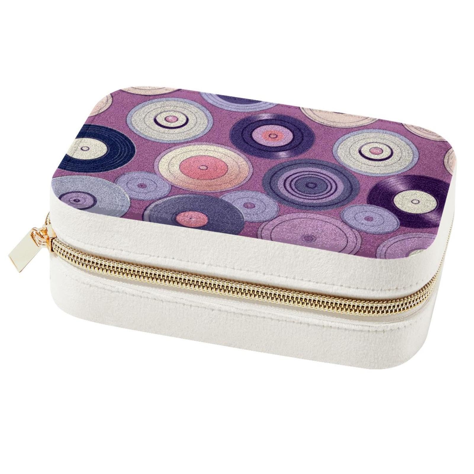 Étui de voyage pour femmes avec support de rangement bague, boucles d'oreilles et collier