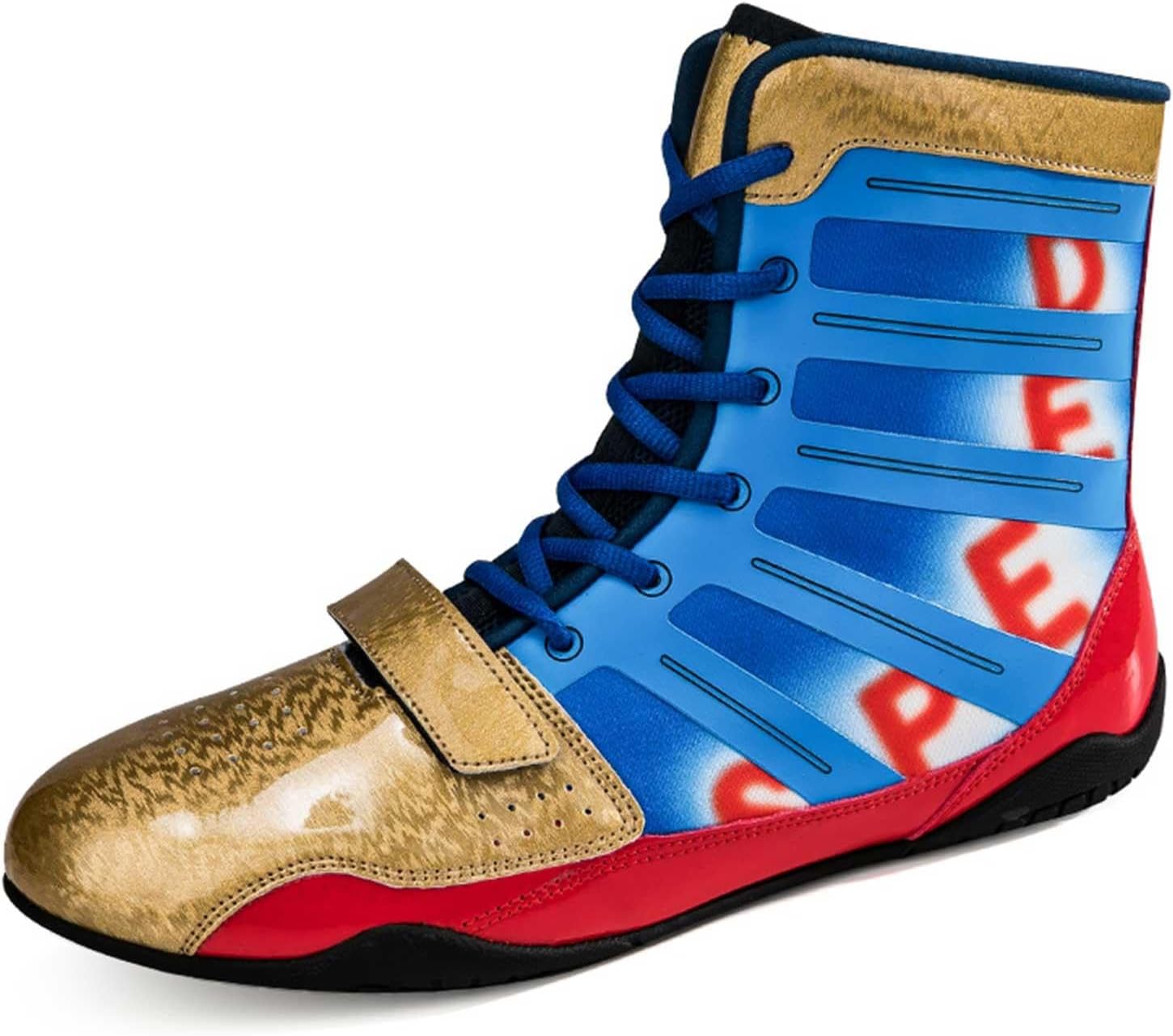 TECDOTO Professional Boxing Shoes Men's Breathable Wrestling Shoes Training Shoe for Adult Youth Non Slip Fitness Sneakers,Multicolor2-9