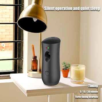 (2-Pack) Automatic Air Freshener Spray Dispenser, Wall Mounted/Free Standing Air Fresheners for Home and Commercial Use, Multiple Time Scent Release Setting for Room/Restroom Sprayer (Black ADS08)