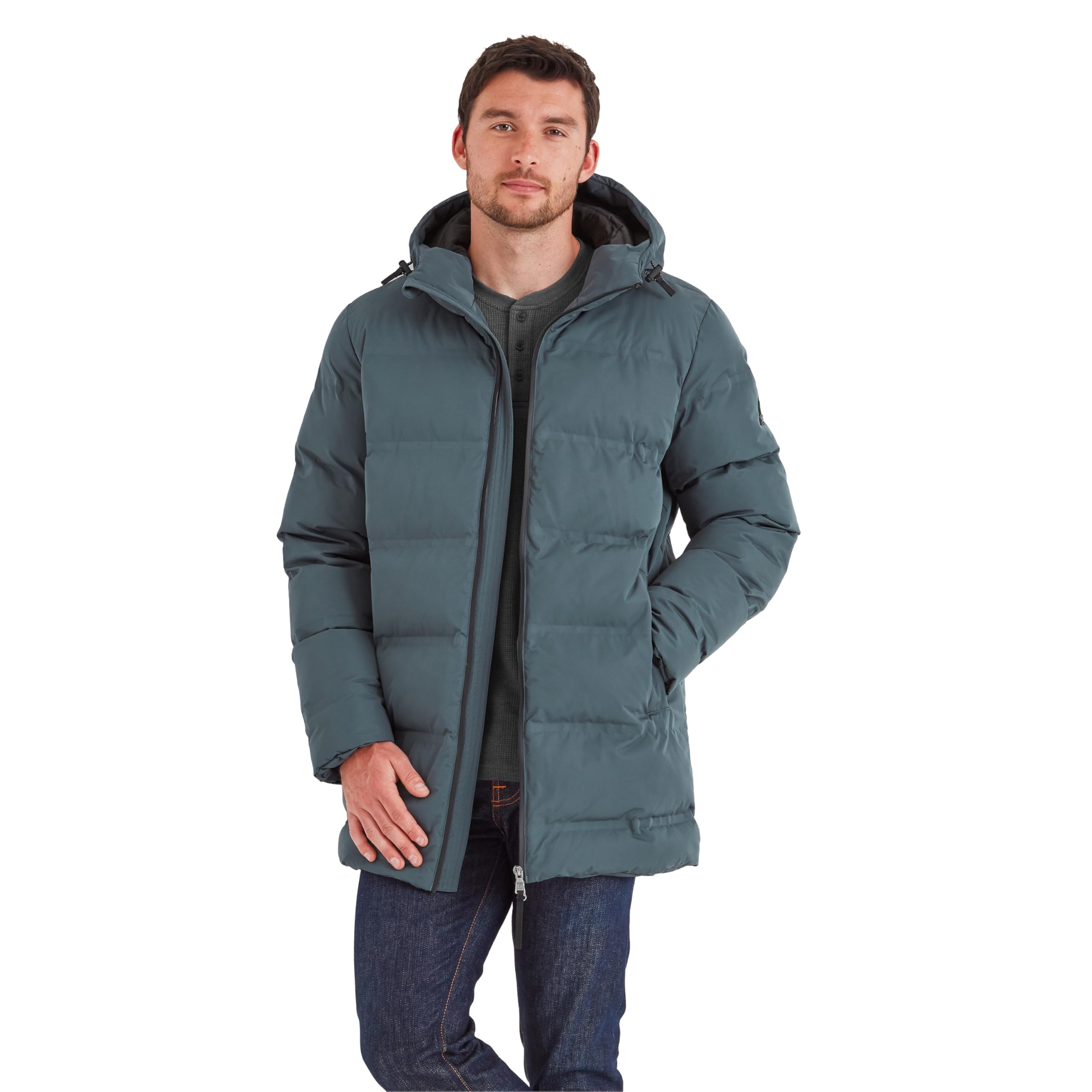 TOG24 Brinkley Men's Dark Grey Jacket XXXL - Water Repellent with Recycled Filling