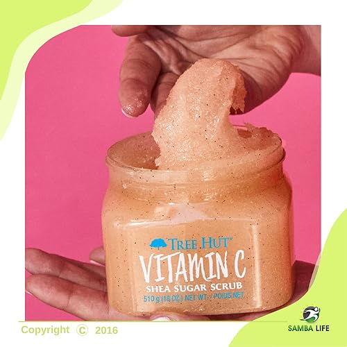 Miniatura 5 de Tree Hut - Paquete de vitamina C con esponja Samba Life Mesh para baño y ducha para un exfoliante corporal y libro electrónico (vitamina C)