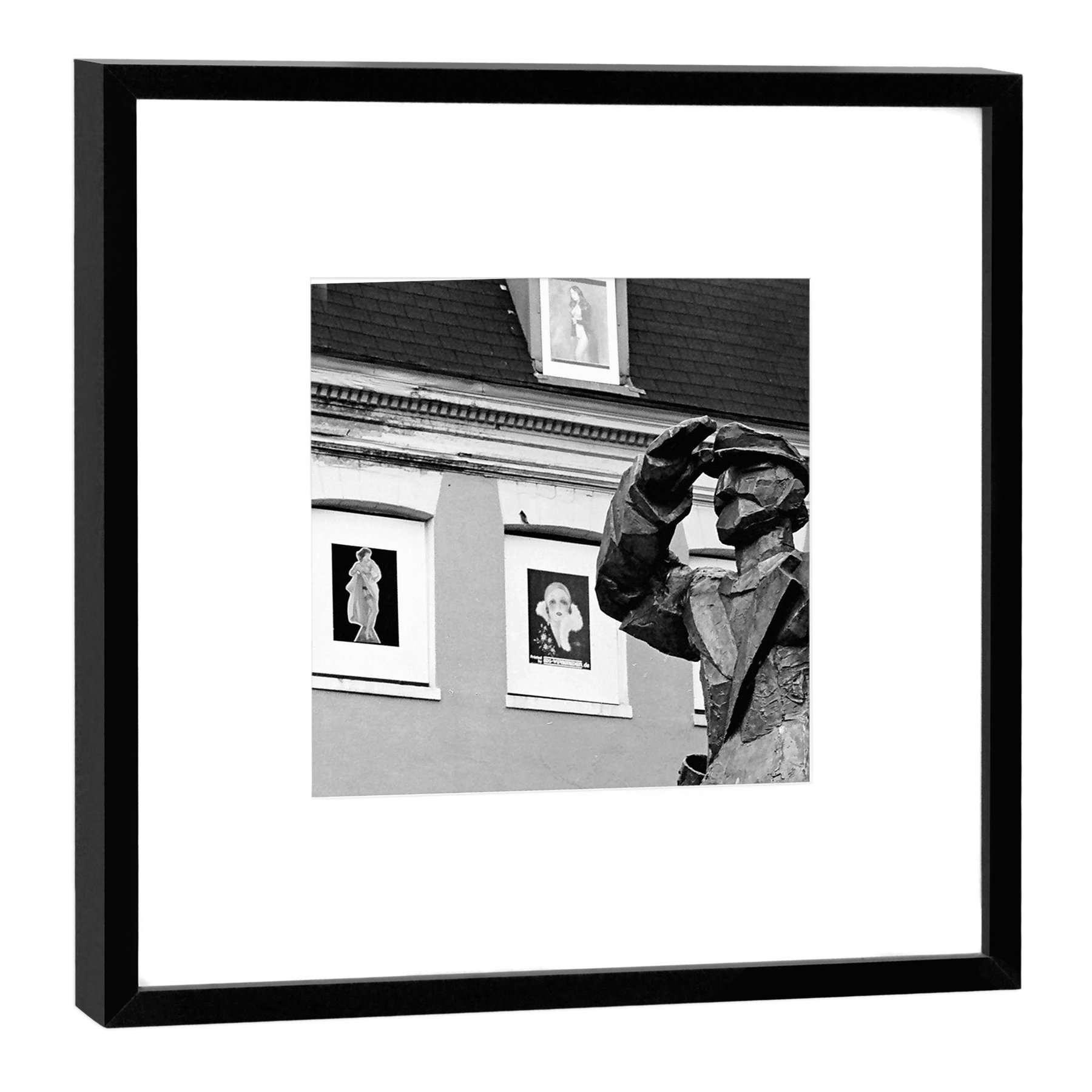Photographie Hans-Albers-Platz Reeperbahn Hambourg cadre noir 52x52 cm