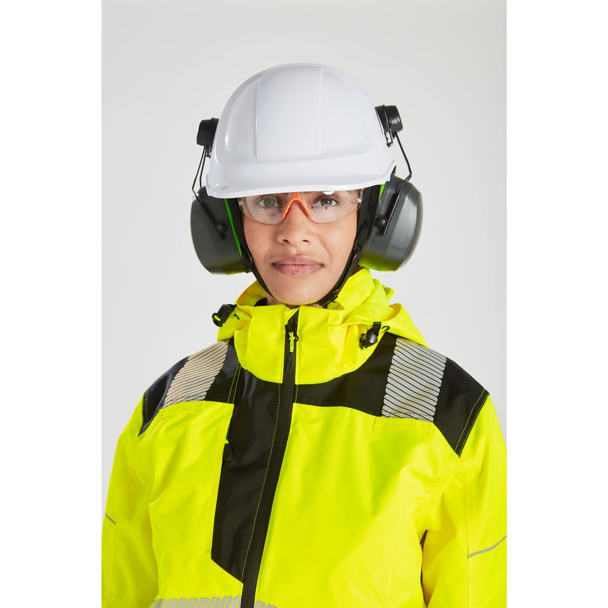Irudek Himalaya Eco – Système de rétention & Portwest PS54 Endurance Casque de Sécurité Léger pour Construction Blanc