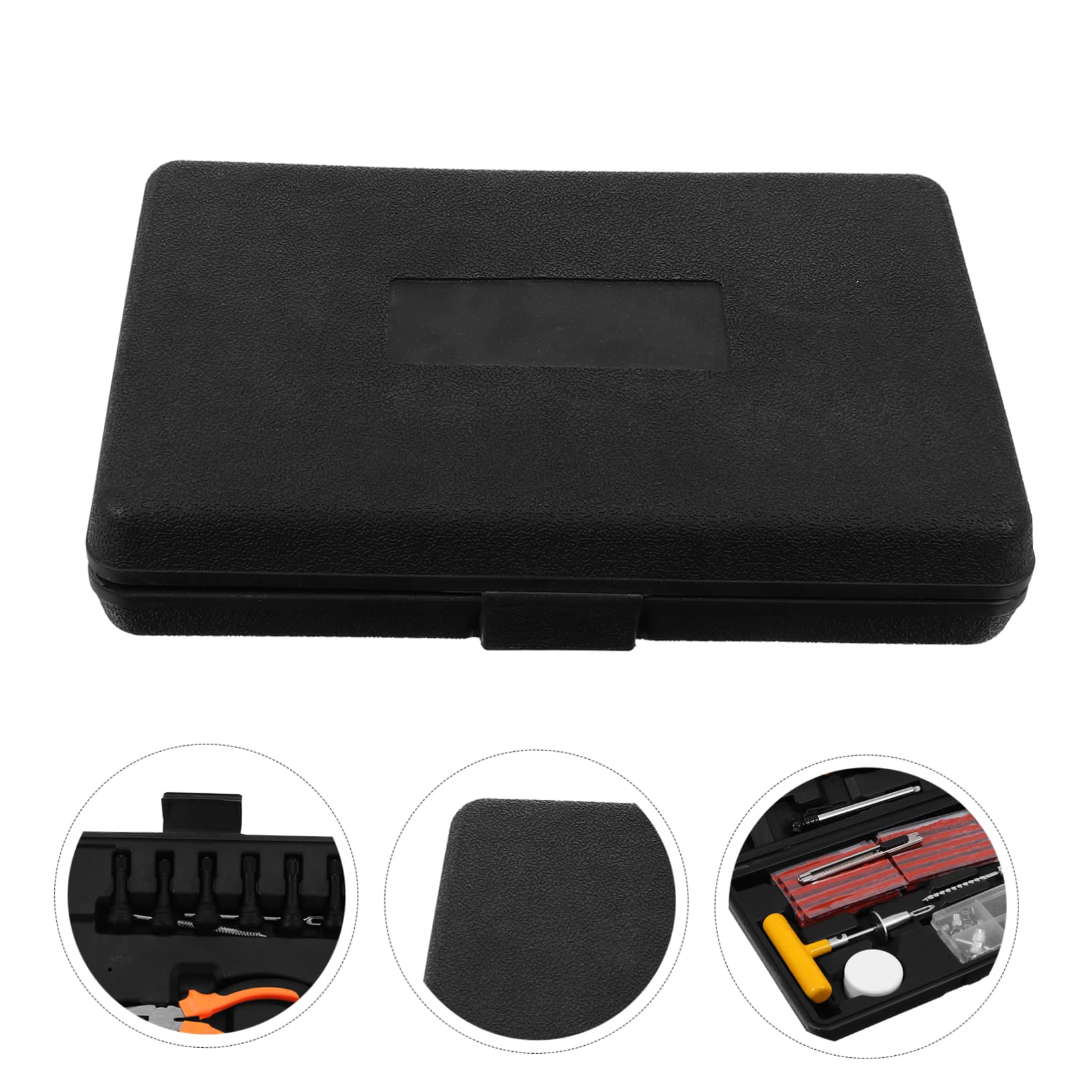 Kit de Reparación de Neumáticos Portátil de Emergencia 100 Piezas | Acero, Goma, Aleación de Aluminio y Plástico, Ligero y Portátil, para Reparación de Coche Momento
