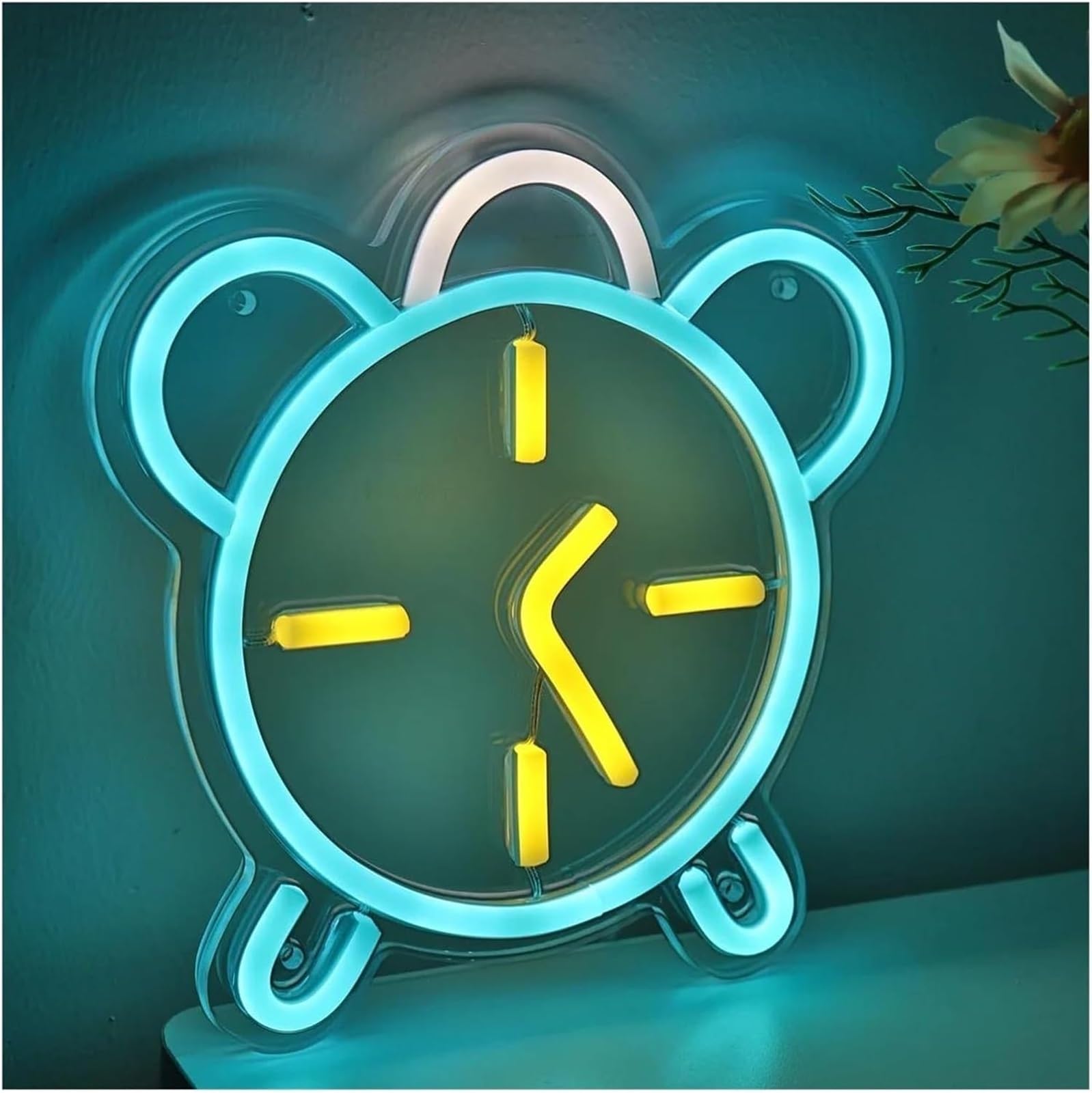 Générique lumière décorative Pour lampe au néon, emprunt de mot Horloge pour enseigne au néon