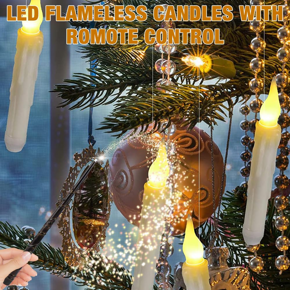 Candele senza fiamma con bacchetta magica candele galleggianti a distanza candel