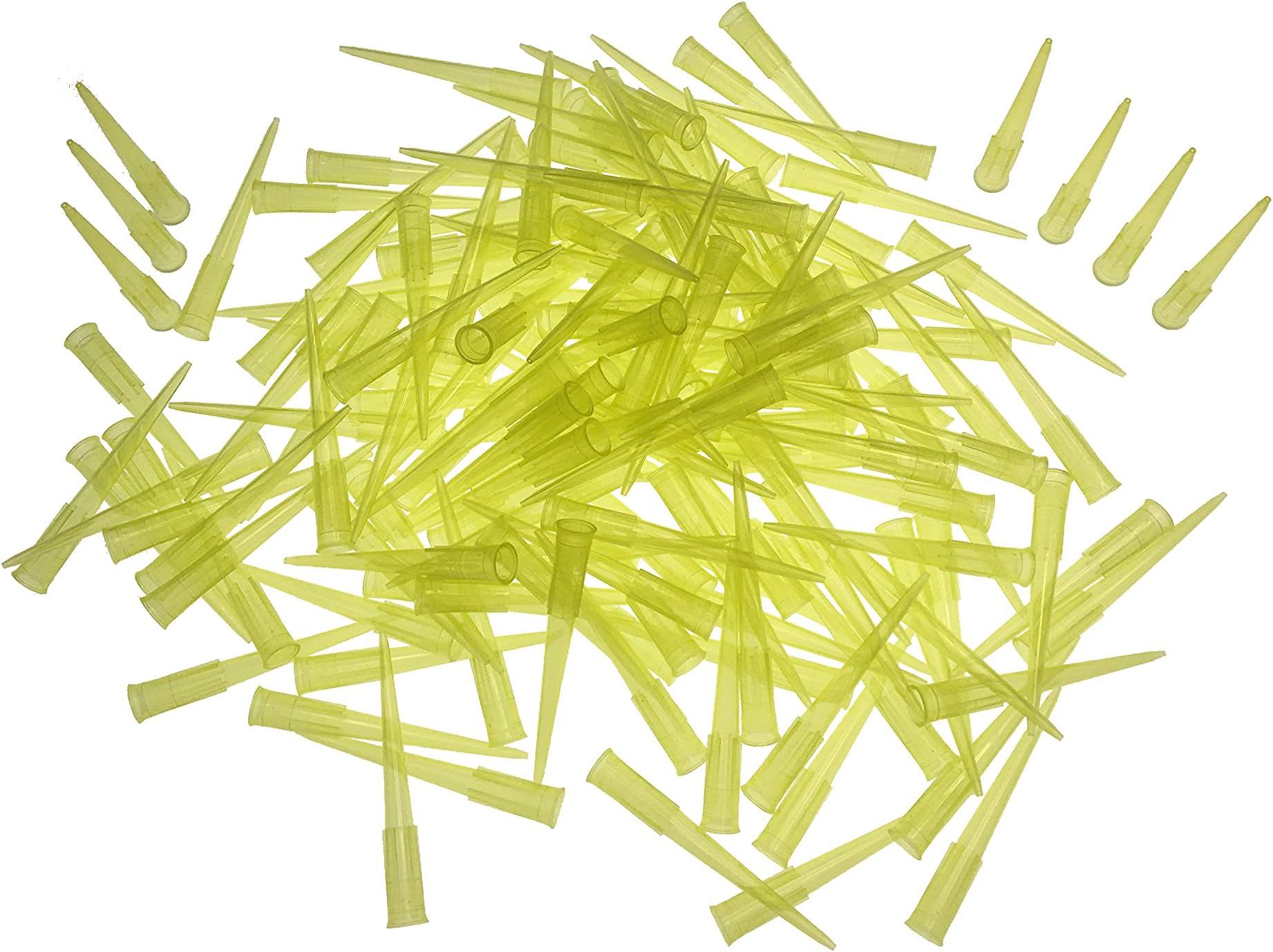 Laboratory 200μL Lab Liquid Pipette Pipettor Tips 1000 Pcs/bag, Clear Yellow