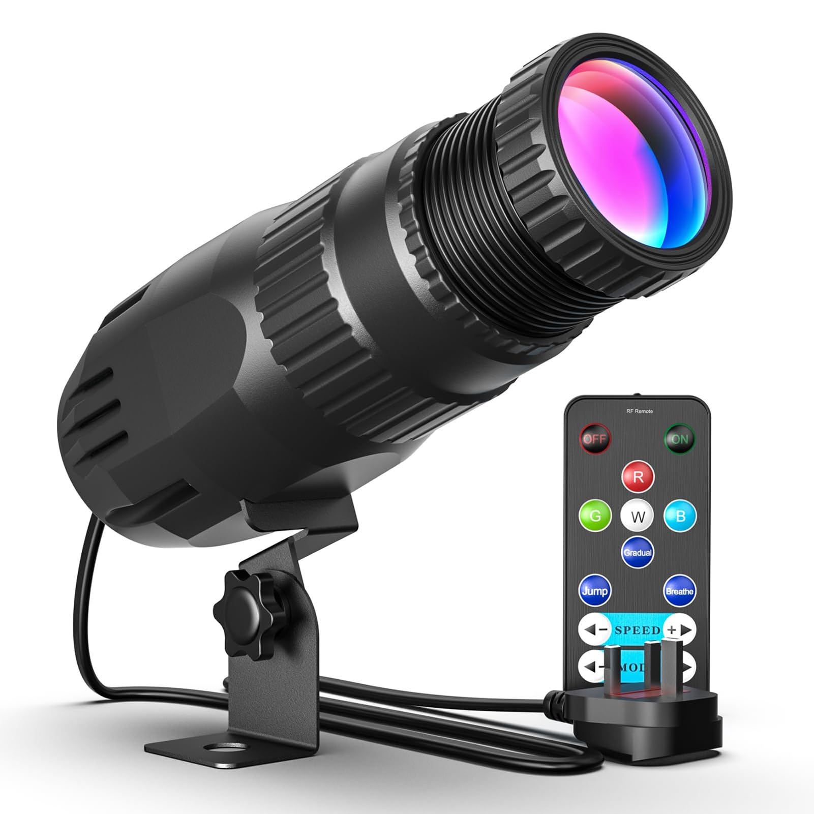 【新品】LED スポットライト DUCT 黒　3個+リモコン Amazon.co.jp : 屋内ステージスポットライト - 20W LED 4 In 1 ピン