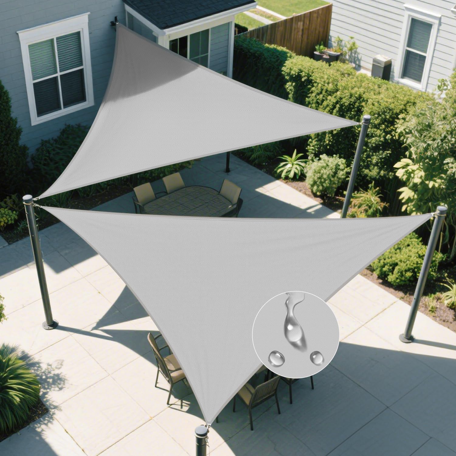 Amazon.com : DAWNOVO Waterproof 17' x 17' x 17' Sun Shade Sail